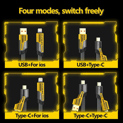 4 in 1 Fast Charging Multi Port Data Cable - Smarsty