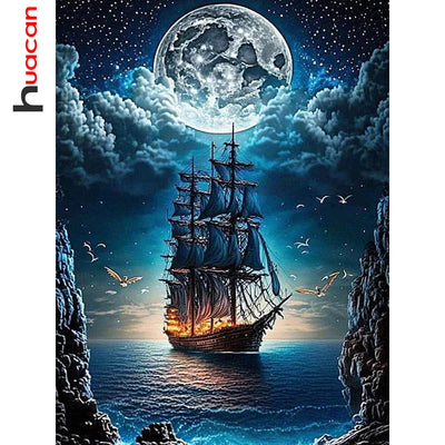 Huacan Full Diamond Embroidery Scenic Cross Stitch Kit - Smarsty