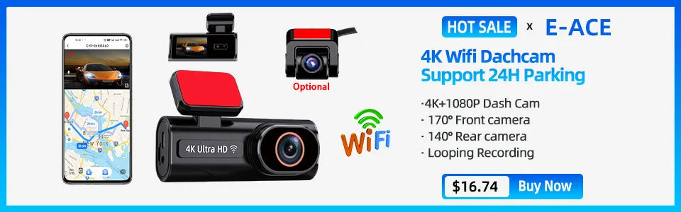1080P Dash Cam With Night Vision Front And Rear Recording - Smarsty
