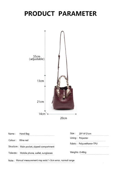 Large Capacity Handbag With Lock Design Luxury Crossbody - Smarsty