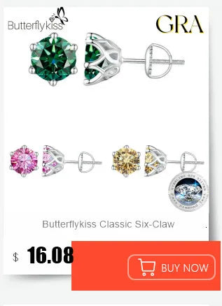 1 CT D Color Moissanite Stud Earrings Sparkling 925 Silver - Smarsty