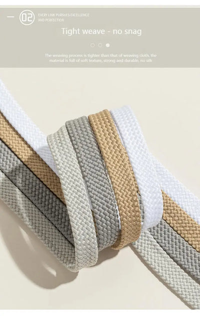 1Pair Fabric Flat Shoe laces Classic Shoelaces for Sneakers White Black Shoelace Quality Laces Shoes 100/120/140/160CM Strings - Smarsty