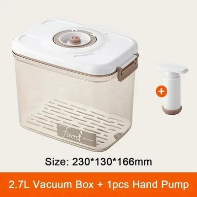 Food Vacuum Storage Box Sealed Kitchen Fresh-Keeping Box Large Capacity Food Transparent Storage Container with Vacuum Pump by Smarsty