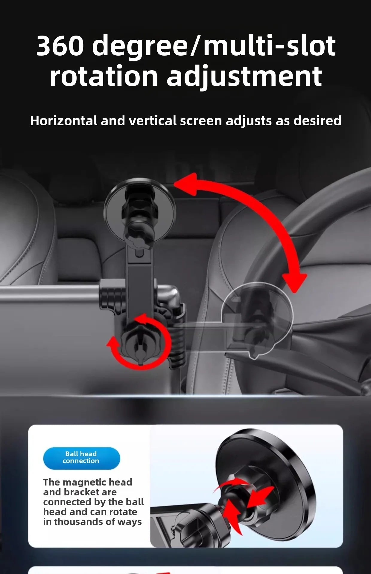 Magnetic Car Phone Holder 360 Degree Rotation Mount - Smarsty