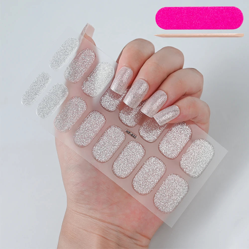 Long-Lasting Semi-Cured Gel Nail Stickers for Easy Application - Smarsty