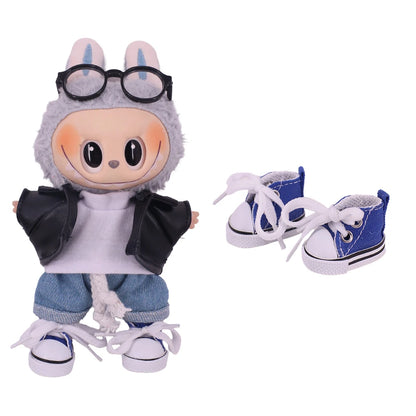 3.8cm Doll Shoes For labubu 17cm Plush Doll Clothes Accessories Girl's Toys ,Christmas Festival Birthday Gift