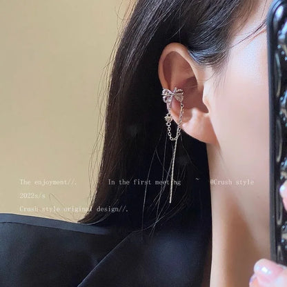 Y2K Fairy Butterfly Ear Clips with Trendy Tassels for Women - Smarsty