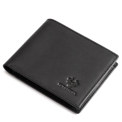 KAVIS Handmade Men's Wallet Genuine Leather RFID Card Holder with ID Window Large Capacity Male Storage Money Bag Fashion