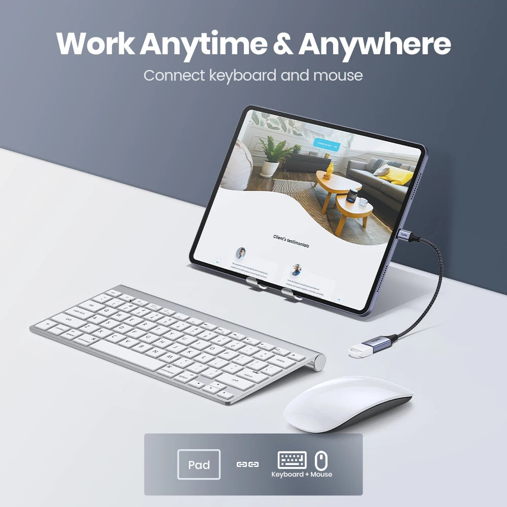TOPK USB C to USB A Dapter OTG Cable Type C Male to USB 3.0 2.0 Female Cable for MacBook Pro Samsung Type C Adapter - Smarsty