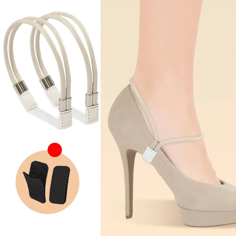 High Heels Shoes Band Anti-loose for Women Diamond Shoelaces Anti-drop Heel Straps Belt Drill Elastic Fixing Belts Rhinestone - Smarsty