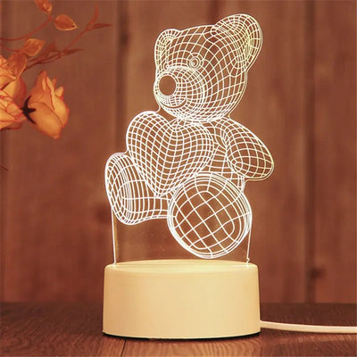 Creative LED Acrylic Night Light for Bedroom Decor - Smarsty