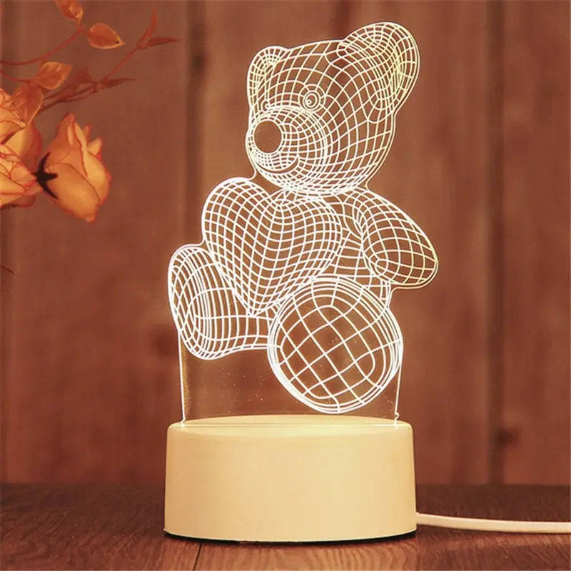 Creative LED Acrylic Night Light for Bedroom Decor - Smarsty