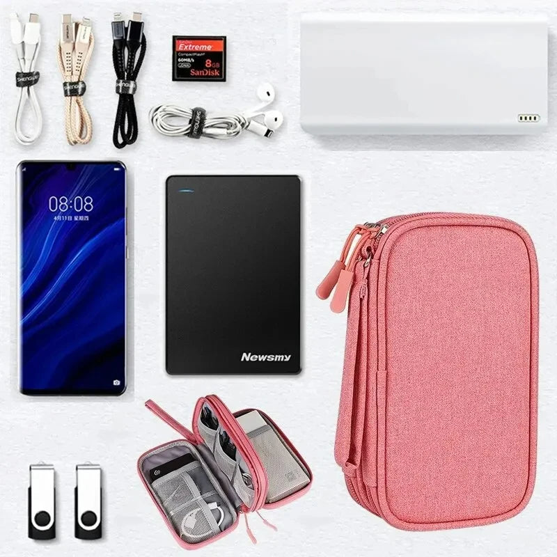 Portable Travel Cable Organizer Bag With Multi Layer - Smarsty