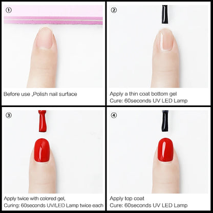 NAILCO 15ml Gel Top Coat and Base Coat for Long-Lasting Shine - Smarsty