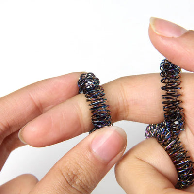 10pcs Gold Finger Massage Acupuncture Rings for Health - Smarsty