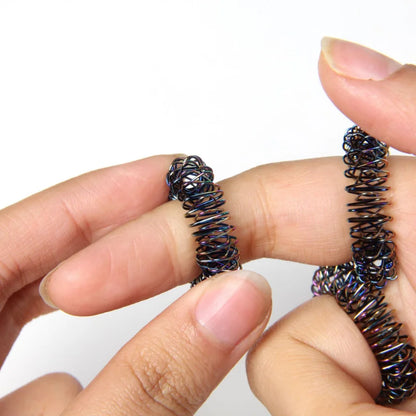 10pcs Gold Finger Massage Acupuncture Rings for Health - Smarsty