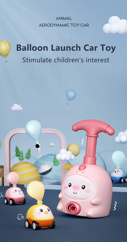 Kids Rocket Balloon Launcher Toys Educational Inertial Air Power Balloon Car Tower Science Toys for Boys Girls Christmas Gift
