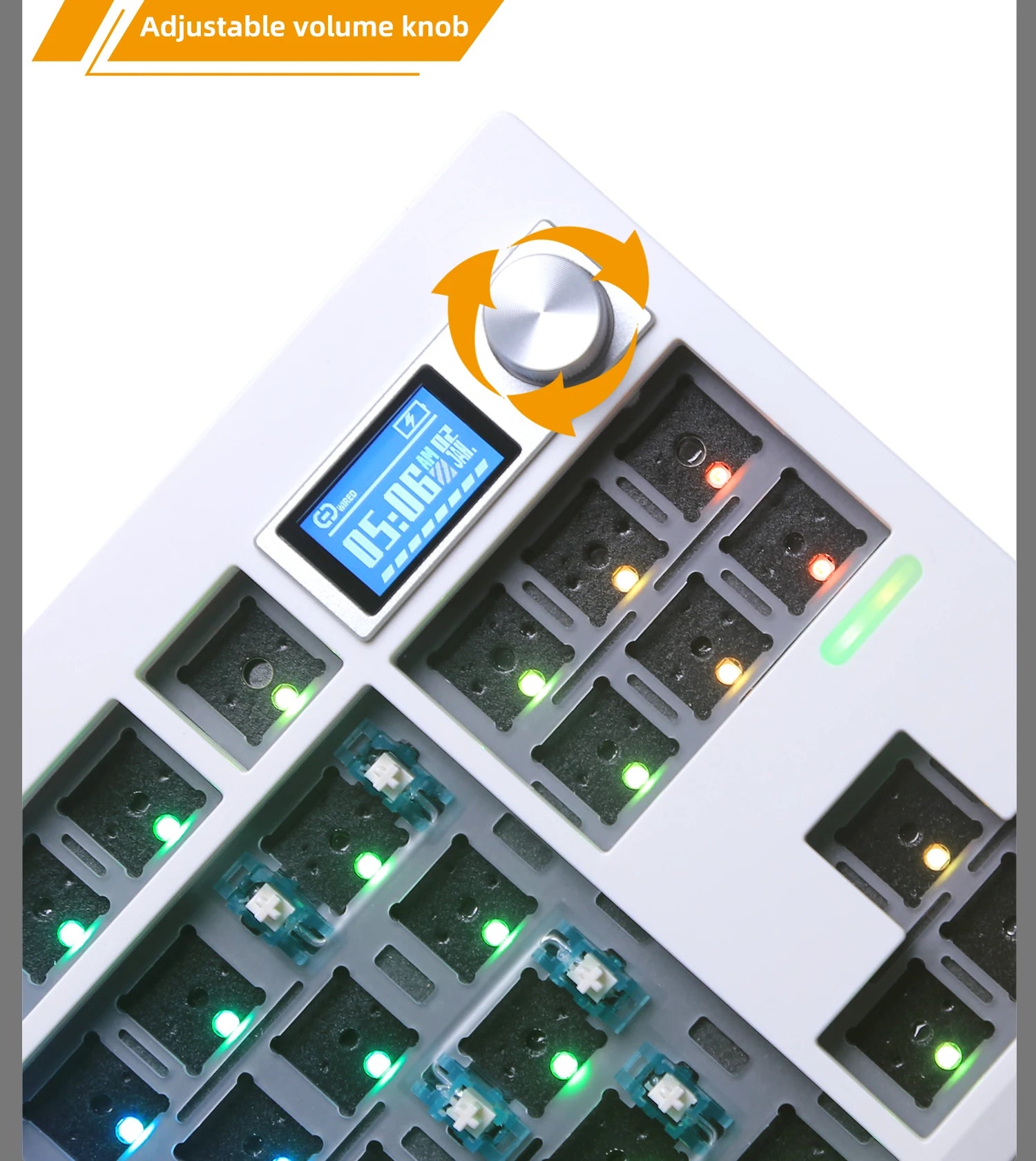 Gasket Mounted Mechanical Keyboard Kit With TFT Screen