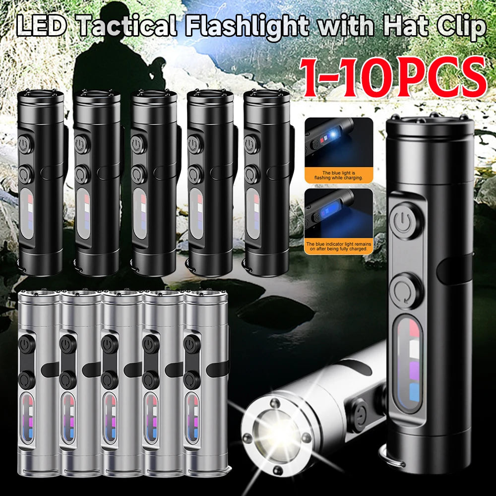 Taclite Mini Flashlight The Ultimate Everyday Micro Tool Emergency Rechargeable LED Magnetic Tactical Flashlight with Hat Clip