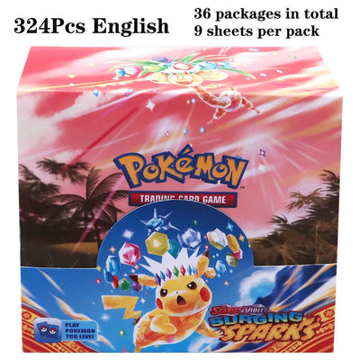 324pcs Pokemon TCG: Sword & Shield-Fusion Strike Booster Display Box (36 Packs) Board Game Card DESTINED RIVALS Stellar Crown - Smarsty