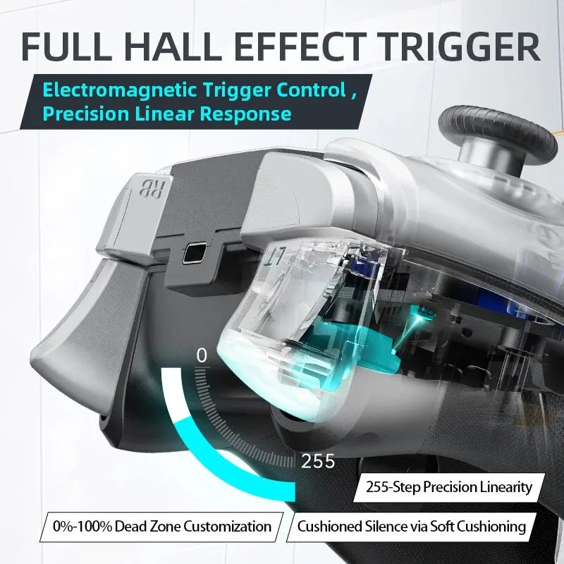 Wireless Gaming Controller with Hall Trigger for Switch and PC - Smarsty