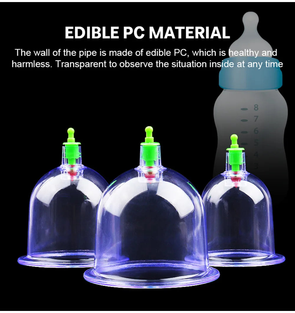 6Pcs Vacuum Cupping Set with Suction Cups for Body Massage - Smarsty