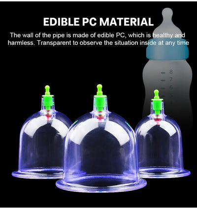 6Pcs Vacuum Cupping Set with Suction Cups for Body Massage - Smarsty