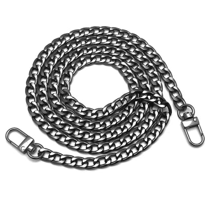Flat Purse Chain Strap Crossbody Bag Replacement Strap with Metal Buckles for Wallet Purse Bags Replacement Strap