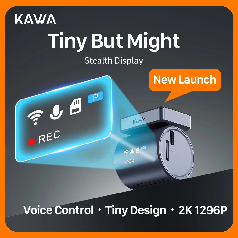 2K Tiny Car DashCam With WiFi App And Voice Control - Smarsty