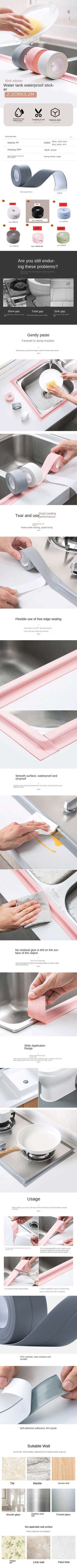 Kitchen Anti-Mold Waterproof Tape for Moisture Protection - Smarsty