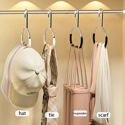 1/2/5pcsVersatile Manganese Steel Round Hook - Perfect for Hats, Ties, Scarves & Bags, Strong Load-Bearing, Non-Deformable - Smarsty