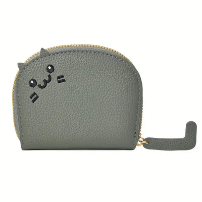 Cartoon Cat shaped design Wallet Women's Multi-card slots Holder Cute Fashion Faux Leather Coin Purse Creative ID Card Holder - Smarsty