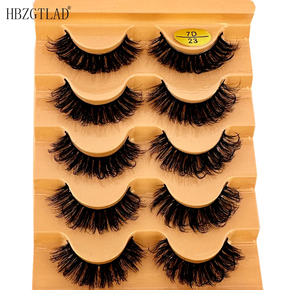 3D Natural Cat Eye False Eyelashes Fluffy Soft 5 Pairs - Smarsty