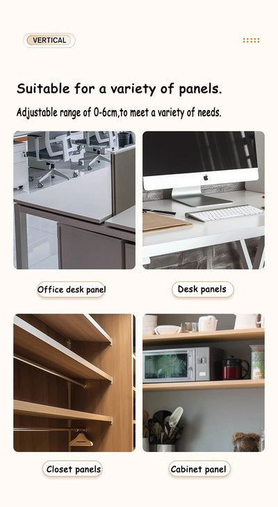 Telescopic Under Table Storage Rack Metal Cable Management Tray Home Office Desk Wire Organizer No Punching Storage Accessories by Smarsty