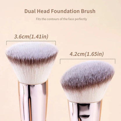 Double-Ended Foundation Makeup Brush Set for Flawless Blending - Smarsty