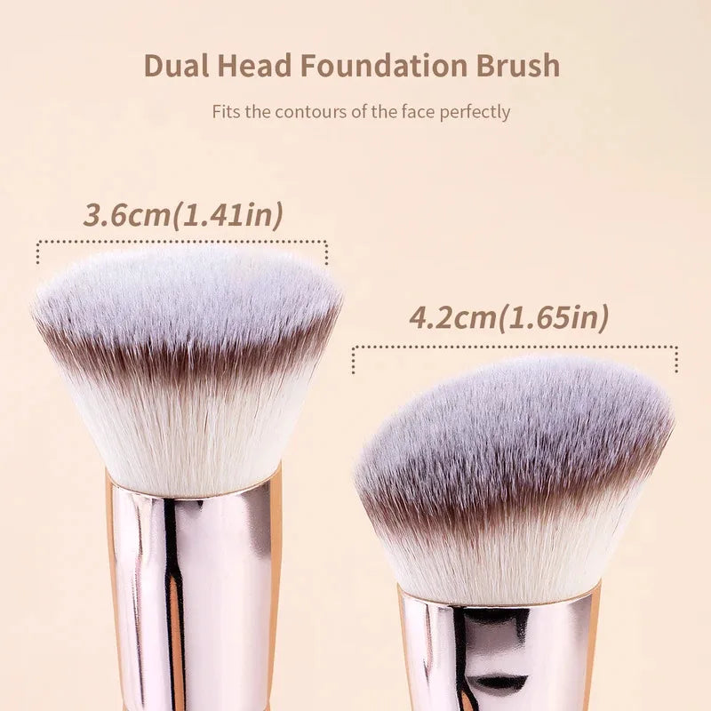 Double-Ended Foundation Makeup Brush Set for Flawless Blending - Smarsty