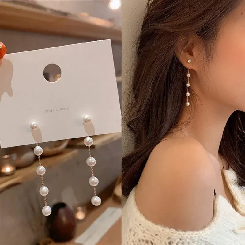 Fashion Pearl Drop Earrings for Women Cute Bridal Jewelry 2024 - Smarsty