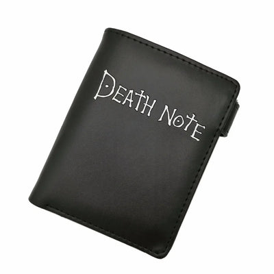 Death Note Anime Black PU Leather Short Wallet Card and Coin Purse for Boys Girls Gift - Smarsty