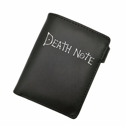 Death Note Anime Black PU Leather Short Wallet Card and Coin Purse for Boys Girls Gift - Smarsty