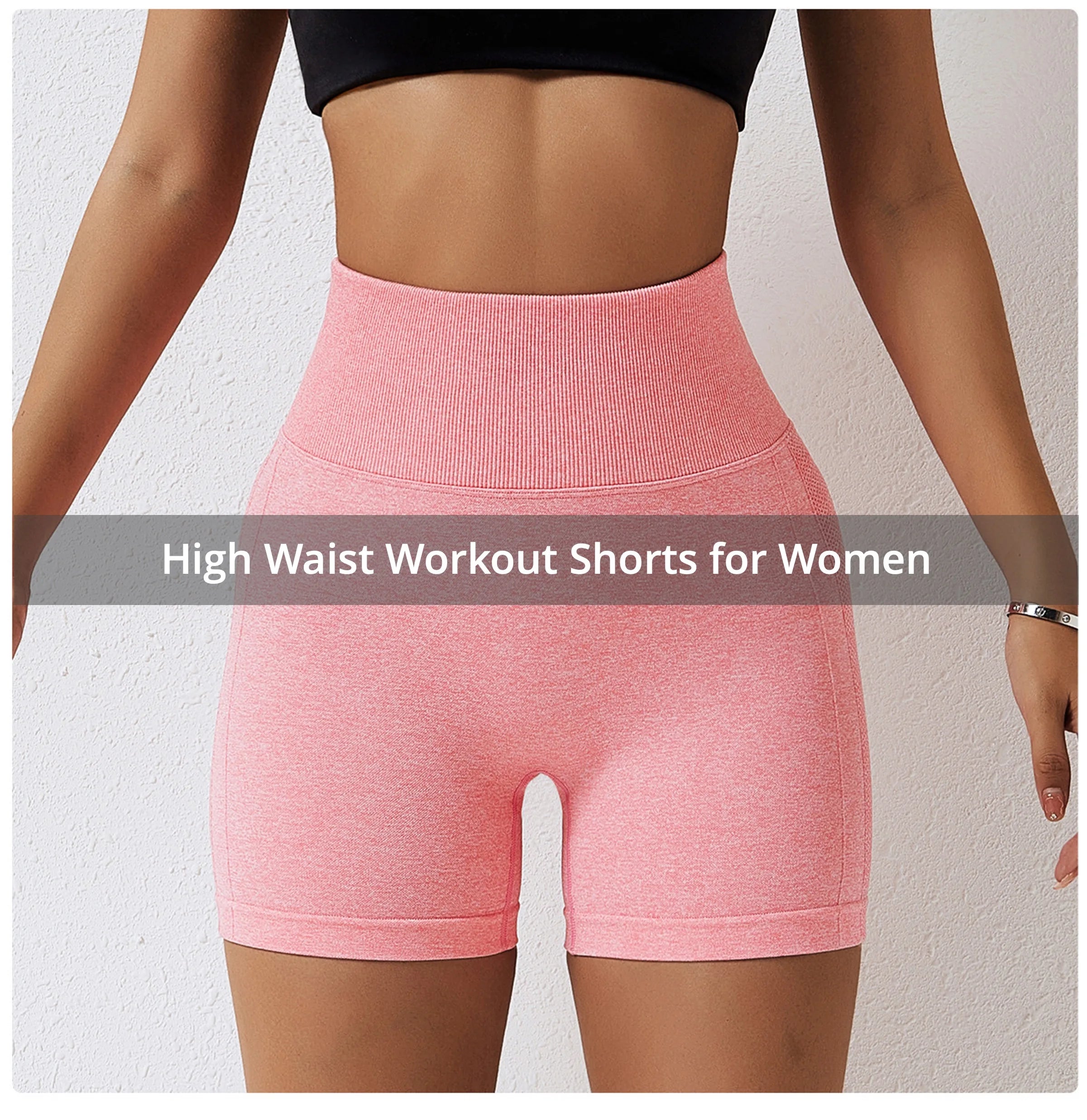 Yoga Shorts Women High Waist Workout Shorts Fitness Yoga Tights Lift Butt Fitness Ladies Yoga Gym Running Short Pants Sportswear - Smarsty