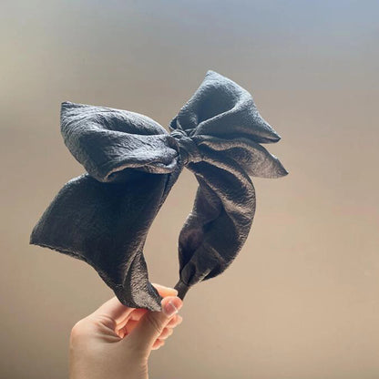 Wide Bow Headband Women Comfortable Soft Stretch Turban - Smarsty