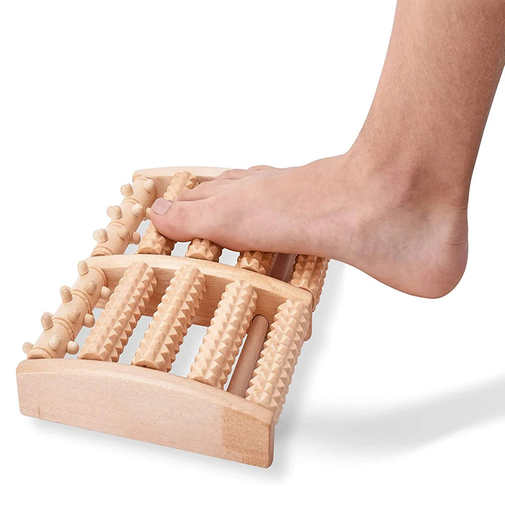 Wooden Foot Roller for Plantar Fasciitis Relief - Smarsty
