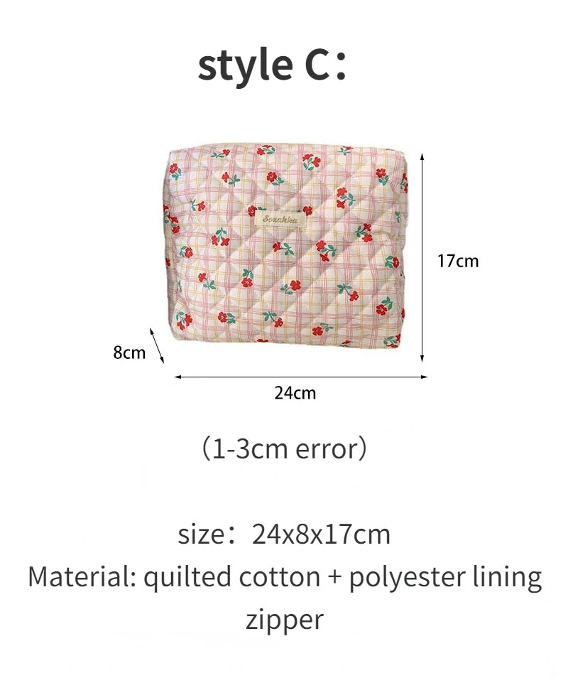 Large Capacity Women's Cosmetic Bags Cases Casual Ladies Small Storage Bag with Zipper Female Travel Clutch Bag Small Handbags - Smarsty