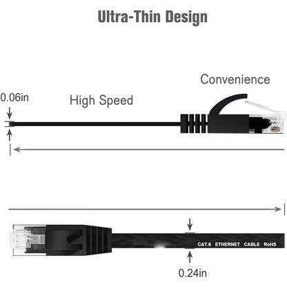 Cat 6 Ethernet Cable 1000M High Speed Flat Design - Smarsty