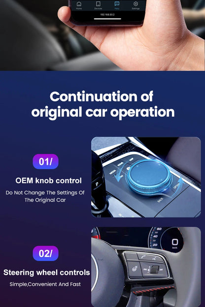 Wireless CarPlay Android Auto Box 4 In 1 Car Adapter - Smarsty