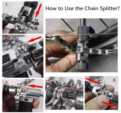 9PCS Bike Repair Tool Kit Crank Chain Cutter Extractor Freewheel Puller Crank Puller Spoke Wrench Complete Bike Maintenance Kits