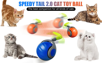 Interactive Electric Rolling Cat Ball Toy Rechargeable Fun - Smarsty