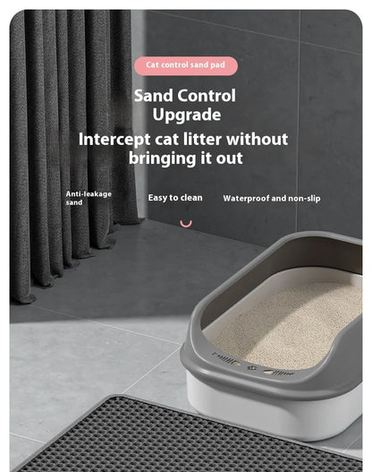 Large Cat Litter Mat Waterproof Double Layer Non Slip Litter Box Tray Pad Washable Durable Pet Toilet Training Mat - Smarsty