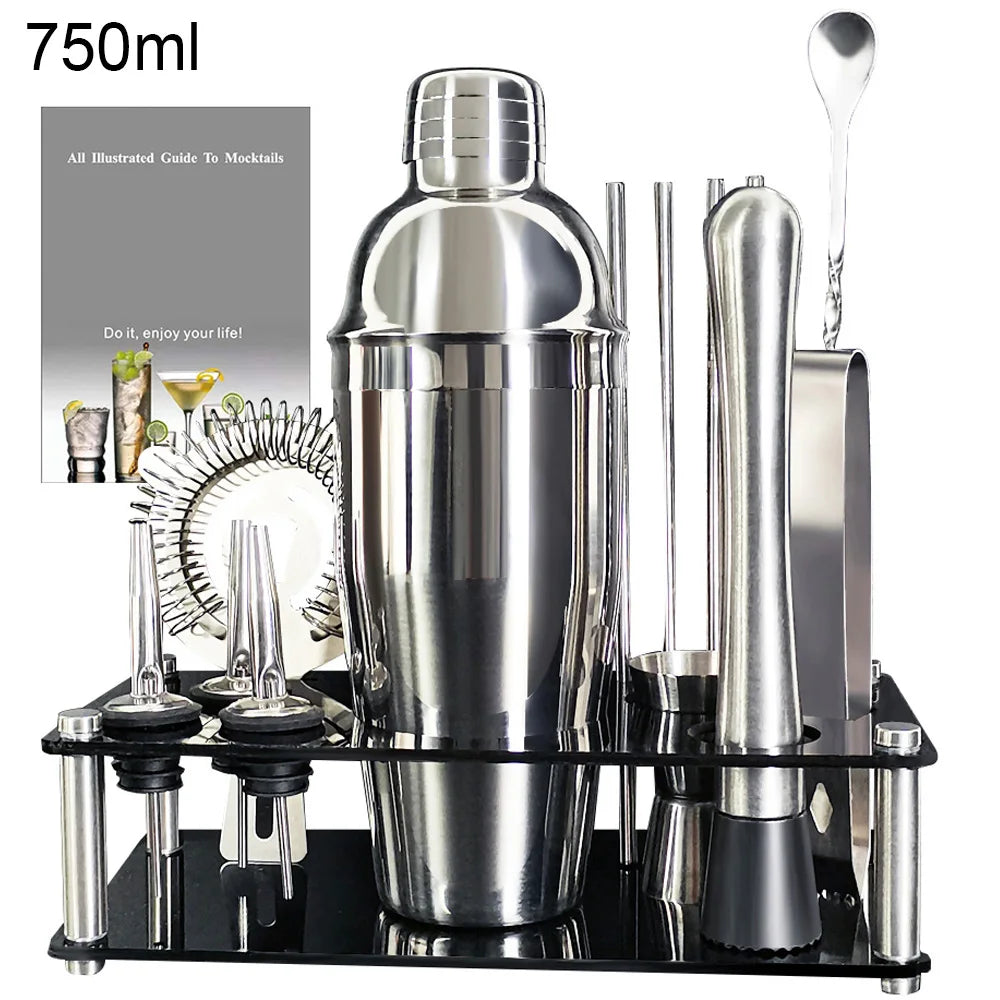 Boston Cocktail Shaker Set with 13 to 22 Bar Tools - Smarsty