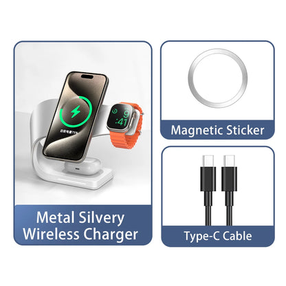 Magnetic Wireless Charger Dock For Phone AirPods Watch - Smarsty